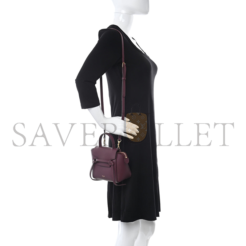 Ce**e grained calfskin pico belt bag acai 1090152 (15*14*9cm)